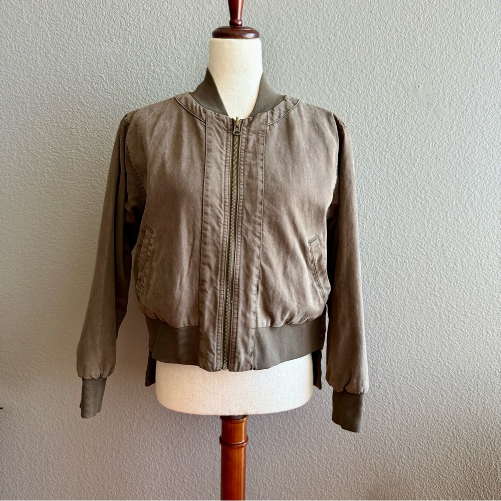 Young Fabulous & Broke Reversible Cropped Bomber Jacket  Zip Front Size Small